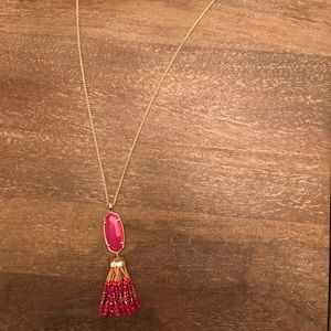 Long adjustable hot pink Kendra Scott necklace